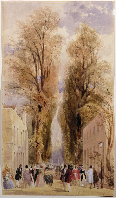 The Old Well Walk, Cheltenham, ca. 1840 von Thomas Shotter Boys